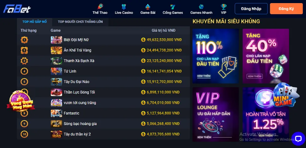 Cập nhật tính năng mới trên b52play app
